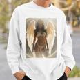 セクシーガールグラフィックtシャツ セクシーなブルネットエンジェルピンナップバックプリント スウェットシャツ 彼への贈り物