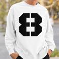 タイポグラフィ 太字 ステンシル 8番 数字 8 スウェットシャツ 彼への贈り物