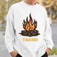 タキビ Takibi 焚き火 たきび キャンプ イラスト かわいい おもしろ キャンプグッズ スウェットシャツ 彼への贈り物