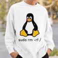 タックスlinuxペンギン-Sudorm-Rfコンピューターサイエンスコンピューター Tux Linux スウェットシャツ 彼への贈り物