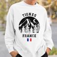 ティニュ フランス アルプス スキー場 アルペンスキー フランス国旗 スウェットシャツ 彼への贈り物