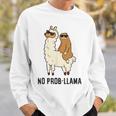 ナマケモノ乗り ラマ ノープルーラマ ラマ スウェットシャツ 彼への贈り物