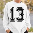 ナンバー13 カレッジスポーツチーム 黒文字 スウェットシャツ 彼への贈り物