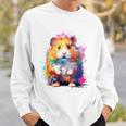 ハムスター 動物 カラフル モチーフ 抽象 アート 絵画 ハムスター スウェットシャツ 彼への贈り物