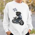 バイクに乗る面白いパグ犬レッツライド スウェットシャツ 彼への贈り物