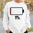 バッテリー1 1残り バッテリー切れtシャツバッテリー低 スウェットシャツ 彼への贈り物