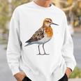 バフブレストのサンドパイパー幾何学模様のパッテンアート、かわいい鳥好き。 スウェットシャツ 彼への贈り物