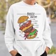 バーガー 解剖 成分 チーズバーガー ハンバーガー パテ スウェットシャツ 彼への贈り物