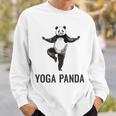 パンダ ヨガポーズ 水墨画 おもしろ 運動 和風 動物 スウェットシャツ 彼への贈り物
