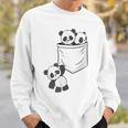 パンダ愛好家のためのポケットの中のかわいいカワイイベイビーパンダ スウェットシャツ 彼への贈り物