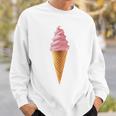 ピンク ソフトサーブ ストロベリー アイスクリーム コーン スウェットシャツ 彼への贈り物