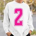 ピンク色背番号 2 チーム短大スポーツピンク色背番号付きユニフォーム スウェットシャツ 彼への贈り物