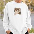 フェレット・イン・ア・ポケット ペット ファニー フェレット 長袖tシャツ スウェットシャツ 彼への贈り物