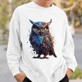 フクロウ アートワーク 動物 フクロウ スウェットシャツ 彼への贈り物