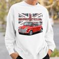 ブリティッシュクラシックカー レッドミニスポーツカー スウェットシャツ 彼への贈り物
