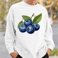 ブルーベリー愛好家のためのブルーベリーデザイン スウェットシャツ 彼への贈り物