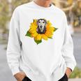 ポケットの中の犬 花 サルーキ スウェットシャツ 彼への贈り物