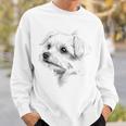 マルチーズ 犬 グラフィック ペット アートワーク マルチーズ スウェットシャツ 彼への贈り物