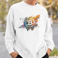 モダンビットコインアート Hodl Btc Btcアート カラフルなビットコイン スウェットシャツ 彼への贈り物