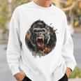 モンキー ゴリラ シルバーバック アニマル スプラッシュ グラフィティ アート スウェットシャツ 彼への贈り物