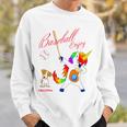 ユニコーン 野球 デコピン 長袖tシャツ スウェットシャツ 彼への贈り物