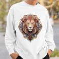 ライオン 動物 彫刻 動物園 抽象芸術 絵画 ライオン スウェットシャツ 彼への贈り物
