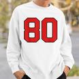 ラッキーナンバー80 クラシックカレッジアメリカン代表チームのファンプレイヤー スウェットシャツ 彼への贈り物
