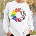 レインボー ヒマワリ ハッピー プライド スウェットシャツ 彼への贈り物