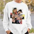 レトロコミックキス、コラージュ、ビンテージポップアートキスコミックスタイル 長袖tシャツ スウェットシャツ 彼への贈り物