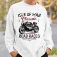 レトロマン島ttレースヴィンテージバイクレース 長袖tシャツ スウェットシャツ 彼への贈り物