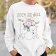 ロックンロール キャットドラム ヴィンテージ Rock Cat Drummer Art Back スウェットシャツ 彼への贈り物