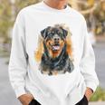 ロットワイラー 犬 モチーフ ペット アートワーク カラフル ロットワイラー スウェットシャツ 彼への贈り物