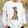 ワイマラナー 犬 グラフィック ペット イラスト ワイマラナー スウェットシャツ 彼への贈り物