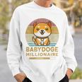 ヴィンテージ 面白い Baby Doge Millionaire Miner Baby Doge 長袖tシャツ スウェットシャツ 彼への贈り物