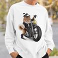 三毛猫 オレンジ猫 ねこ バイク バイカー スウェットシャツ 彼への贈り物