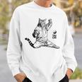 太極拳 猫 格闘技 面白い 猫 格闘 スウェットシャツ 彼への贈り物