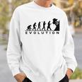 山愛好家 山登り好きにお勧めの面白い進化論 登山家のオシャレなイラスト スウェットシャツ 彼への贈り物