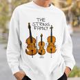 弦楽ファミリー、ヴァイオリン、チェロ、コントラバスミュージシャン面白い スウェットシャツ 彼への贈り物