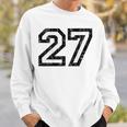 数字 27 ヴィンテージ ブラックホワイト スウェットシャツ 彼への贈り物