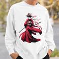 日本のサムライ フローラルウォリアーフラワー 桜 スウェットシャツ 彼への贈り物