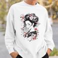 日本の芸者アートグラフィックtシャツ メンズ レディース キッズ スウェットシャツ 彼への贈り物