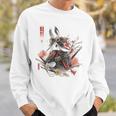 日本アート うさぎ 忍者 浮世絵 アニメスタイル サムライラビット スウェットシャツ 彼への贈り物