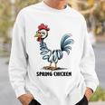 春のチキンチキンポゴスティックファニーチキン スウェットシャツ 彼への贈り物