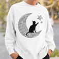 曼荼羅猫tシャツ レディース メンズ ユース 月と星 スウェットシャツ 彼への贈り物