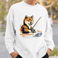柴犬 犬 イヌ 面白いtシャツ 釣り 釣りバカ 釣り人 メンズ おもしろ 面白い 服 海釣り 川釣り 文字tシャツ 長袖tシャツ スウェットシャツ 彼への贈り物