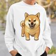 柴犬 犬 ムキッ ムキ顔 水彩 我慢の限界 怒る犬 イラスト おもしろ 長袖tシャツ スウェットシャツ 彼への贈り物