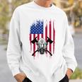 消防士 アメリカ国旗 7月4日 男性 お父さん 消防士 長袖tシャツ スウェットシャツ 彼への贈り物
