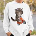 猫 ねこ バイク スウェットシャツ 彼への贈り物
