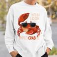 蟹 カニ 魚介類 涼しい かに 食べる 長袖tシャツ スウェットシャツ 彼への贈り物