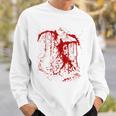 血まみれの傷 ハロウィンコスチューム 血はね けが ゾンビ スウェットシャツ 彼への贈り物